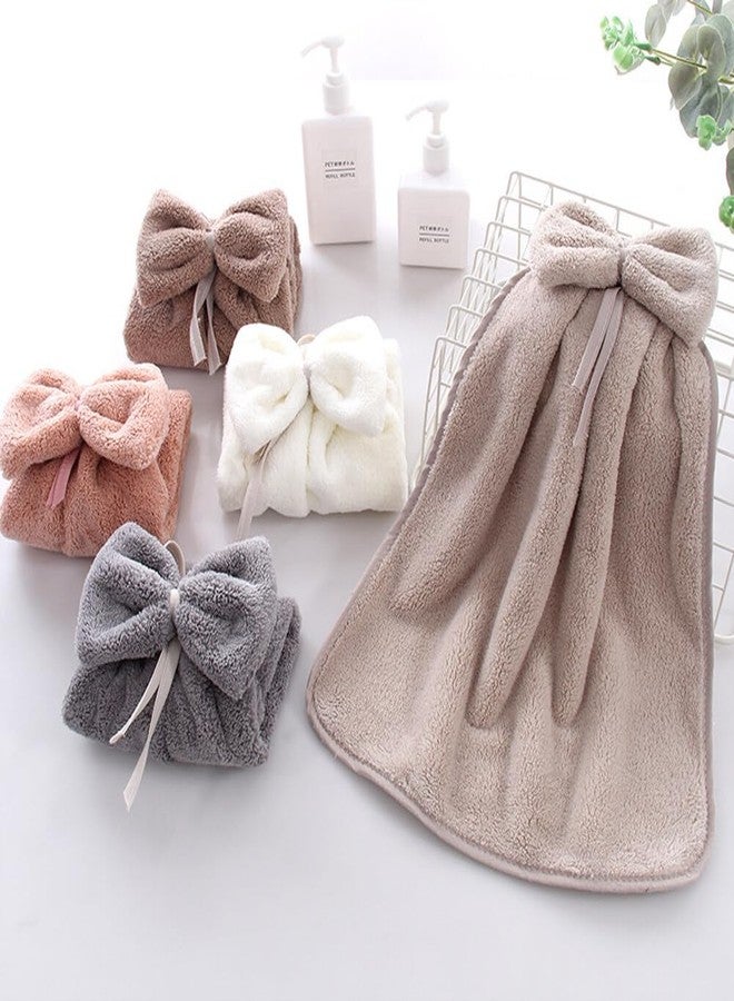 Katutude 2 Pack Kitchen Hanging Towels with Loop Super Absorbent Fingertip Towel Soft Microfiber Hanging Hand Towels Kitchen Bathroom Decorative Hanging Hand Towels - Image 5
